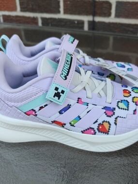 NEW Adidas Minecraft Fortarun 4.0 Youth Childrens Size 1.5 Sneakers Shoes